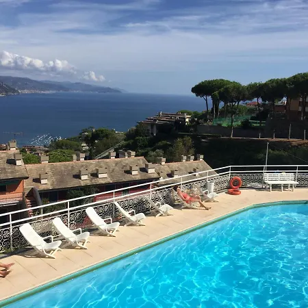 Liguria Rapallo Italy Intero Appartamento Con Terrazza Vista Mare In Residence Con 2 Piscine E Campo Da Tennis A Disposizione Lägenhet