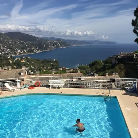 Liguria Rapallo Italy Intero Appartamento Con Terrazza Vista Mare In Residence Con 2 Piscine E Campo Da Tennis A Disposizione